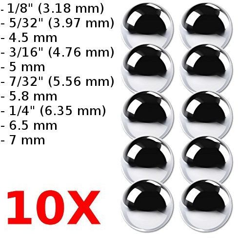 cyclingcolors 10x Billes Acier roulement Cage à Billes vélo pédalier moyeu Roue Direction (6.5mm)
