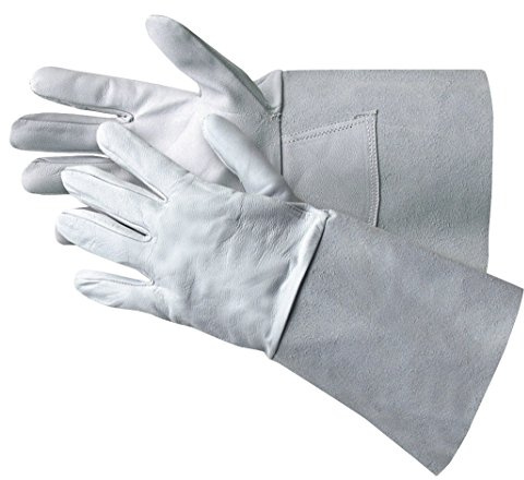 Jah 1102-WT läderhandskar 10 par stulpe natur Gr. 9