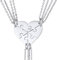 U7 Stainless Steel BFF Jewellery, Heart Necklace Jigsaw Pendant & 18Inch Rolo Chain, 6 Pieces Blank Puzzle Pendants, Make Up A Heart, 6 Pieces Suit Necklaces, Necklace