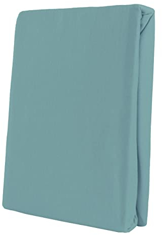 Leonado Vicent - Classic Spannbettlaken Bettlaken 100% Baumwolle Jersey Spannbetttuch in vielen Farben & Größen MARKENQUALITÄT ÖKO TEX Standard 100 (180 x 200 cm - 200 x 200 cm, Petrol)