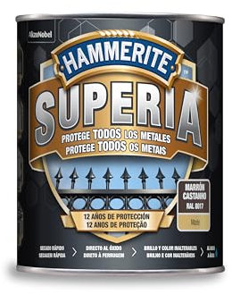 Hammerite Superia Esmalte antioxidante al agua Mate Marrón Oscuro 750 ml