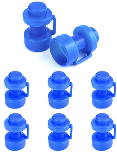QWORK 8 Stück Trampolin Endkappen Ø 25 mm, Endkappen für Trampolin, Trampolin Ersatzteile, Sicherheitsnetz Ersatzteil, Blau