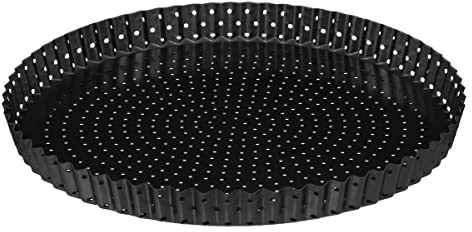 plat tarte fond amov metal 32, gris foncé