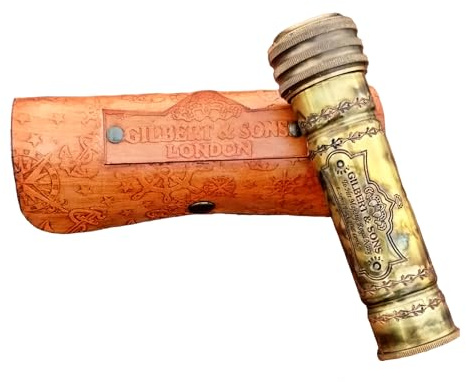Commando Antique Handmade Kaleidoscope With Leather Case Free Kids Gift, Birthday Gift, Unique Gift, Graduation Gift
