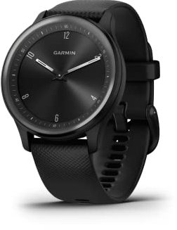 Garmin vívomove Sport, Hybrid Smartwatch with Health and Fitness functions, Hidden Touchscreen Display and up to 5 days battery life, Black (Renewed)