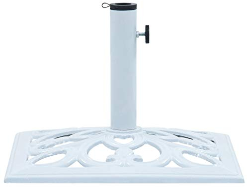 BaraSh Sonnenschirmständer Weiß 12 kg 49 cm Gusseisen Sonnenschirmbalkon Sonnenschirm Wasserdicht