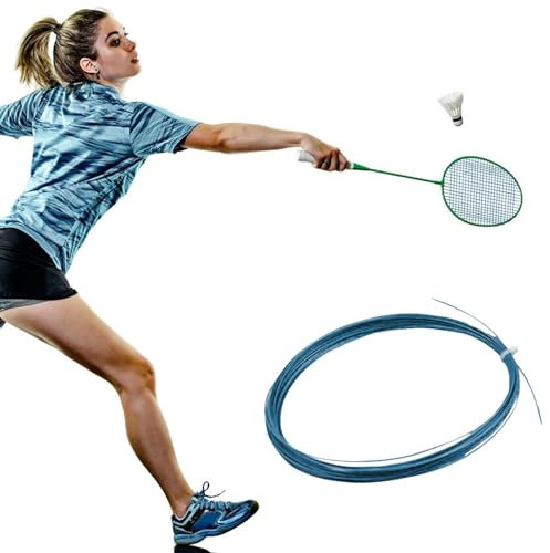 Schlägersaitenersatz, 0,7 mm/22 GA, starke Widerstandsfähigkeit, Nylon, Schlägersaite – 10 m Badminton-Saite, Federballnetz, Ersatz für Sport