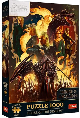 Trefl Premium Plus Quality Games Thrones: House of the Dragon-1000-Piece, 12068 Puzzles Series with Most Loved Characters for Adults and Children from 14 Years, Multicoloured, 12068