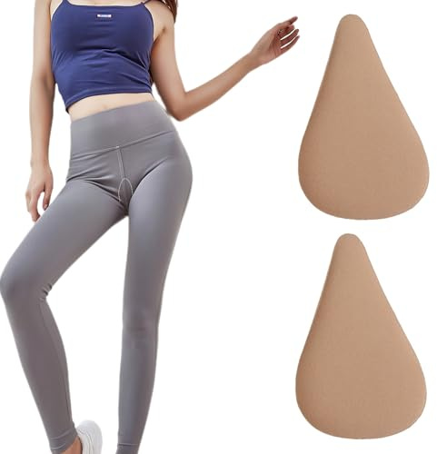 QIUMING Correttore Camel Toe Traceless Pad Adesivi Invisibili per Bikini Silicone Camel Toe Correttore Riutilizzabile per costumi da bagno, pantaloni da yoga, bikini(Spugna, forma di goccia)