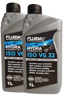 FLUIDAX 2 Litri Olio Idraulico ISO VG 32 HLP – Lubrificante Minerale, Antiusura - Antiruggine - Antischiuma per Impianti Idraulici, Muletti e Macchine Industriali 2 Litri ISO HM - DIN 51524-51525