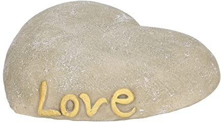 Ejoyous Piedra Conmemorativa para Mascotas, Resina en Forma de Corazón, Piedra Conmemorativa para Perros, 21 X 19 Cm, Resistente a la Intemperie, Lápida de Jardín para Césped, Patio Trasero, Porche