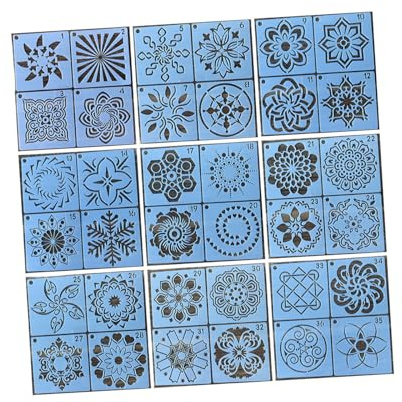36 modèles de peinture flexibles pour dessin artistique, pour toile, tissu, artisanat en bois, pochoirs de décoration d ' armoire