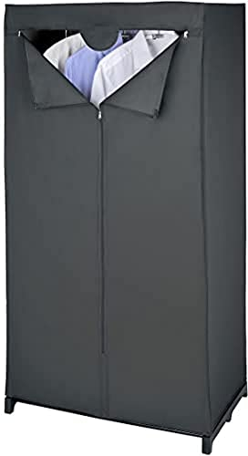 WENKO Kleiderschrank Deep Black, Polyethylen-Vinylacetat, 75 x 150 x 50 cm, Schwarz