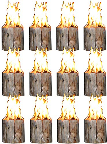 Hoyo Technology GmbH Schwedenfeuer 12 Stück Baumfackel Finnenfackel Gartenfackel Fackel H 19 cm D 9-14 cm