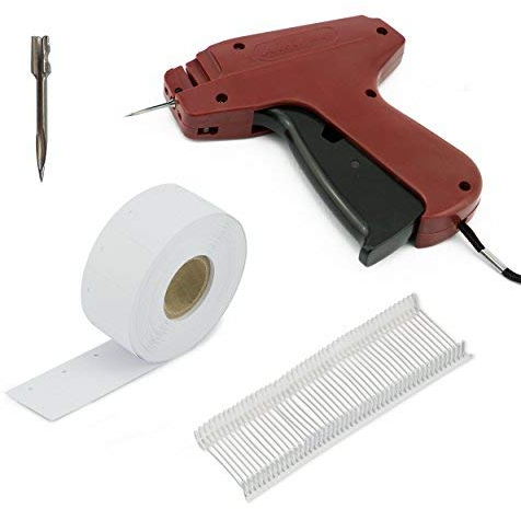 POKORNYS - Etikettierpistole A&J 90S Standard - im Set mit 1 Ersatznadeln & 1.000 Heftfäden Standard 40mm & 1.000 Kartonetiketten 30x45mm I Etikettiergerät zur Befestigung von Etiketten an Textilien