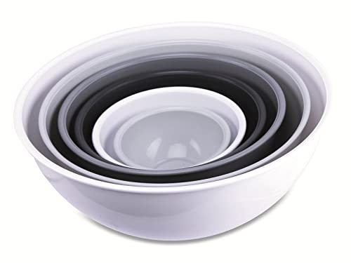 alpina Saladier - Ensemble de Bols Mélangeurs - Lot de 6 Pièces - Ustensiles de Pâtisserie - Gris