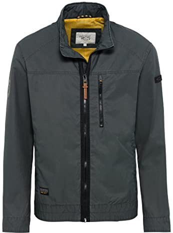 camel active Chaqueta deportiva para hombre, cuello alto, color carbón, talla 50, gris oscuro, 50