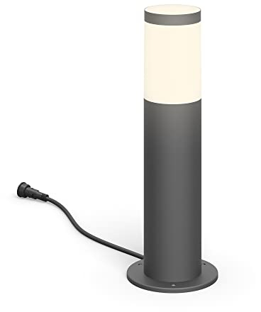 PHILIPS Utrecht Outdoor Sockelleuchte Erweiterung (6 W), wetterfeste Niedervolt Außenleuchte mit warmweißem Licht, energiesparende LED Beleuchtung, anthrazit