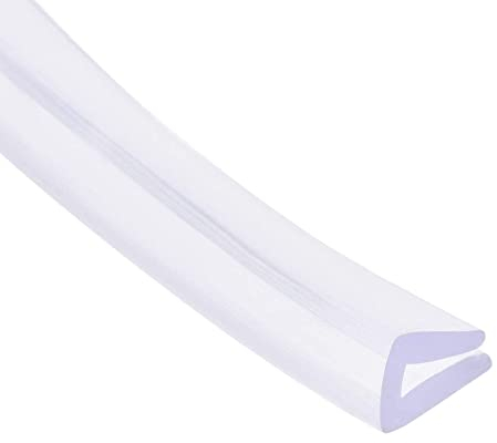 TOP-VIGOR Trim Seal, Transparent PVC U-Seal Channel Edge Protector Sheet, Fits 3-5mm Edge 3Meters/9.84Ft Length, 0.28 Height U Channel Edging
