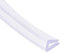TOP-VIGOR Zierleistendichtung, transparente PVC-U-Seal-Kantenschutzfolie, passend für 3–5 mm Kanten, 3 m Länge, 0,28 Höhe U-Kanal-Einfassung