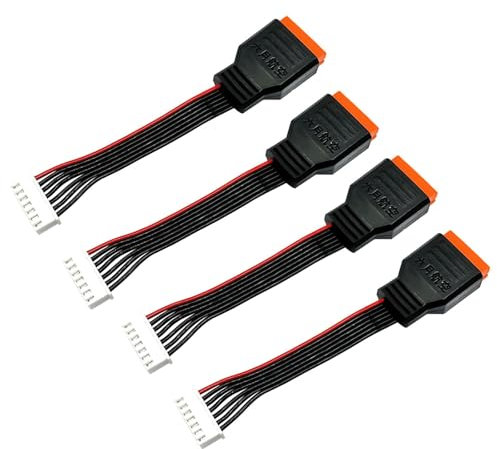 4Pcs JST-XH Balance Cable 2-6S 3S Lipo Battery Balance Charger Extend Expansion Plug Leads Adapter Conversion Line for RC Vehicles Lipo Battery Charging（20cm）