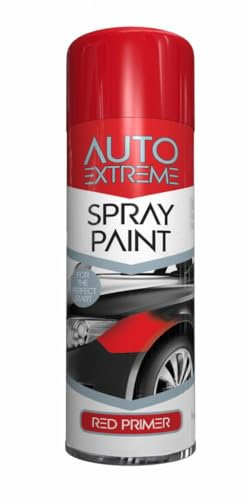 RAPIDE Auto Extreme AX Spray Primer Red Spray Paint 250ML | Hard Wearing - Crack Resistant - Professional Finish | Interior & Exterior Use Spray Paint
