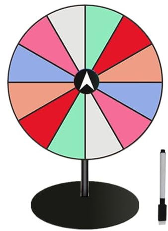 Snurra hjul för priser, Snurra hjul för priser 12 fack, kraftig bas, | Bordsroulettspinnare Home Parties, Corporate Events, Home School Events, Trade Shows, Carnivals, Prize Raffle