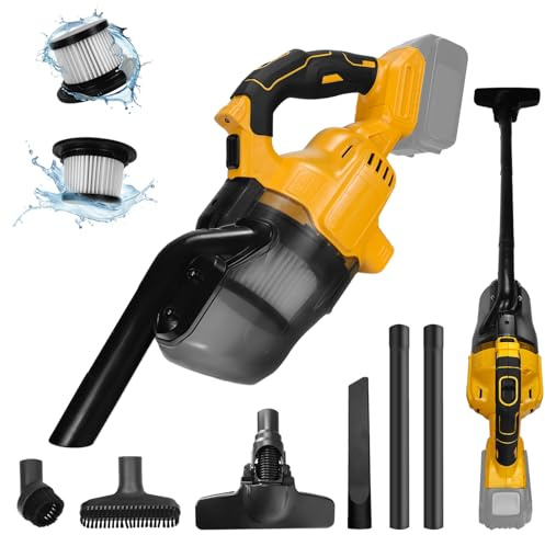 Aspirapolvere senza fili per batteria Dewalt da 20 V, 5 in 1 con motore da 600 W, silenzioso, aspirapolvere portatile con filtro HEPA per pavimento, moquette, auto (senza batteria)