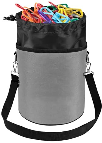 Zestivra Organizador de pinzas para ropa – Bolsa de almacenamiento grande para secadora exterior | Organizador ligero y resistente para conchas de aperitivos