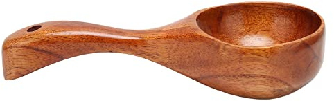 Qcwwy Cómoda Cucharada de Gachas de Madera Cuchara Catinera para Utensilios de Cocina, Phoebe Wood Water Lado para Casa