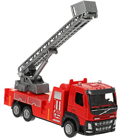 Yardwe Alloy Fire Truck Model Toy for Boys and Girls Scale Metal Educational Fire Trucks for Boy Girl Outdoor Plaything
