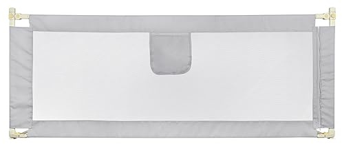 HUOLE Barriere De Securite Enfant Lit, Portable Bed Rail, Levée Et Abaissée Verticalement, Barrières De Lit Convient Aux Enfants Et Aux Bébés, Protection Lit Enfant - 1 Seule Pièce-1,8 m - Gris foncé