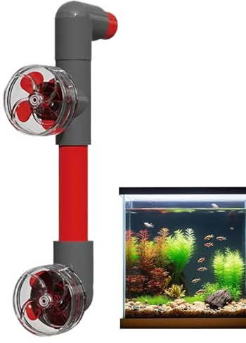 Akvariumluftpump – PP, akvariebubblare, akvarieluftpump, akvarieluftare för betta, räkor, guldfisk, 50–80 l akvarier, ger starkt syreflöde, förbättrar hälsa och aktivitet