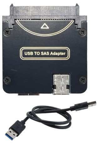 Voyoo Adattatore da USB 3.0 a SAS per disco rigido SFF-8482 a adattatore di conversione USB, alimentatore non incluso (richiede alimentazione per lavorare)