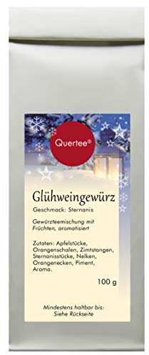 Glühweingewürz Premium Glühweingewürzmischung - Glühwein selber machen - Ohne Alkohol, ohne Zucker auch für Kinderpunsch - 100 g von Quertee