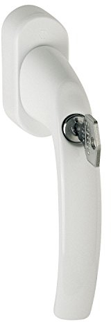 HOPPE 2257942 Fenstergriff Atlanta Vierkant 7 x 32 mm, mit Sperrzyl. RC 2, weiß
