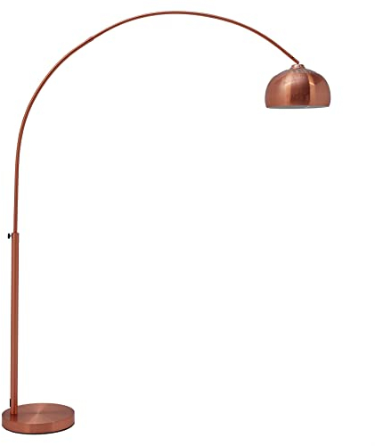 Invicta Interior Design Bogenlampe Lounge Deal Kupfer Marmorfuss 170 - 210cm ausziehbar