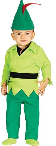 FIESTAS GUIRCA | Costume d'Archer Bébé (12-18 mois) - Chemise, Ceinture, Chapeau et Pantalon - Costumes de Contes, Fées et Journée du Livre pour Fêtes Déguisées - Idéal pour Tout-Petits - Vert