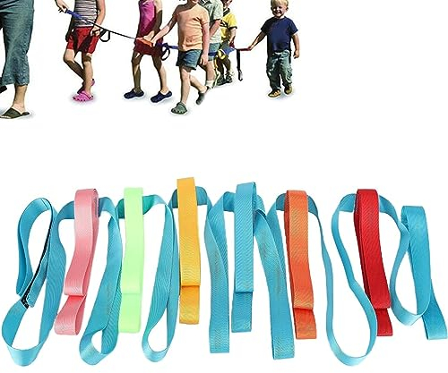 Laufseil Kleinkind Laufseil, Buntes Laufseil für Vorschulkindergarten Schule Kinder Outdoor Bunte Griffe, Bunte Griffe Kinder Sicherheitsleine Seil für Vorschulkindertagesstätte