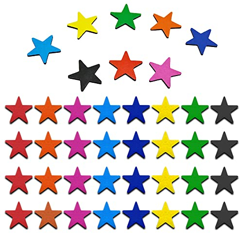 Rebanky Kühlschrankmagnete Sterne Magnete Bunte Magnete für Magnettafel Sterne für Kühlschrank Belohnungstafel Kinder Whiteboard Wochenplaner