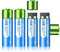 USB Battery AA Rechargeable 3000mWh/Lithium - 4 pcs 1.5V Li-Ion AA Battery Rechargeable High Capacity Batteries Quick Charge in 1.5 hours