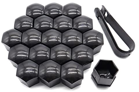 XUKEY Universal 20pcs 19mm Vehicle Wheel Nut Bolt Caps Hub Screw Cover,Wheel Bolt Nut Caps Covers,Car Accessories Wheel Nut Lug Hub Covers Caps Screw Studs Decoration Sedan(19mmUniversal)