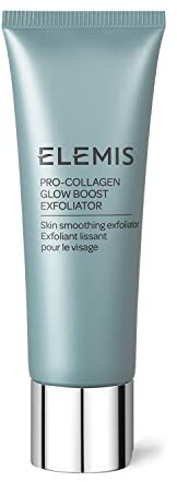 ELEMIS Exfoliante Pro-Collagen Glow Boost, exfoliante facial físico suave que suaviza y pule para una piel suave, brillante e hidratada, 100 ml - Perlas de celulosa ecológicas