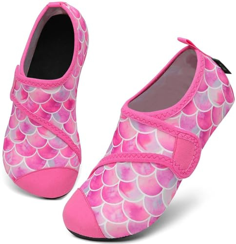 SAGUARO Scarpette Scoglio Ragazzi Ragazze Scarpe da Immersione Antiscivolo Leggere Scarpe da Sport Acquatici Bambino per Mare Piscina, Touch X, Rosso, 32/33 EU