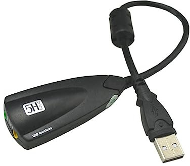 Beausoleil Scheda Audio Registrazione Wired 7.1 Adattatore 5HV2 Cuffie Audio 3D Microfono 3,5 mm per Computer Portatile Desktop PC