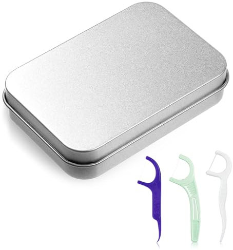 WY LIGHTING LEVEL Dental Floss Portable Case Convenient Floss Picks Dispenser Refillable Toothpick Container Travel Floss Picks Box for Man Woman Home Hotels Dinners Appointments Beach Dates