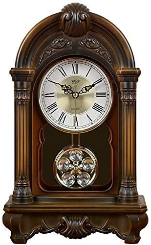 Orologio da camino, orologio da tavolo a pendolo da tavolo, orologio decorativo per la casa, regalo creativo per la decorazione della stanza, alimentato a batteria-B