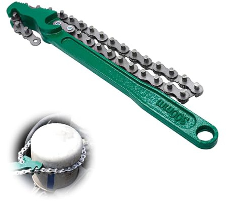 HUANR Llave de Cadena, Llave de Cadena Para Riego Ajustable, Acero de Carbono de 12 Pulgadas Llave Filtro Aceite, Para Instalación, Reparación Automotriz, Desmontaje Mecánico