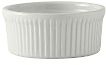 Tuxton China BPX-1002 Soufflé, 10 oz., 4-1/2 Diameter x 2H, Round, Microwave and Dishwasher Safe, Oven Proof, Fully Vitrified, DuraTux, Porcelain White, Pack of 12