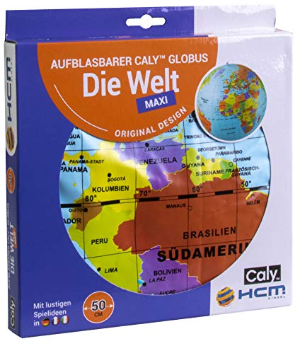 HCM Kinzel - Aufblasbarer Caly Globus - Die Welt Maxi - Spielerisch die Welt erkunden - Lila - 50 cm Umfang